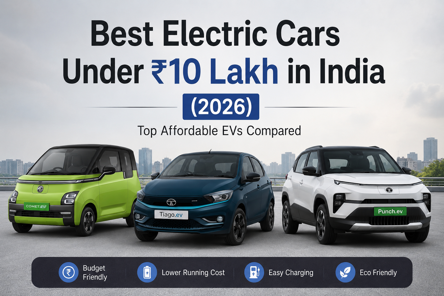 Best Electric Cars Under 10 Lakh in India